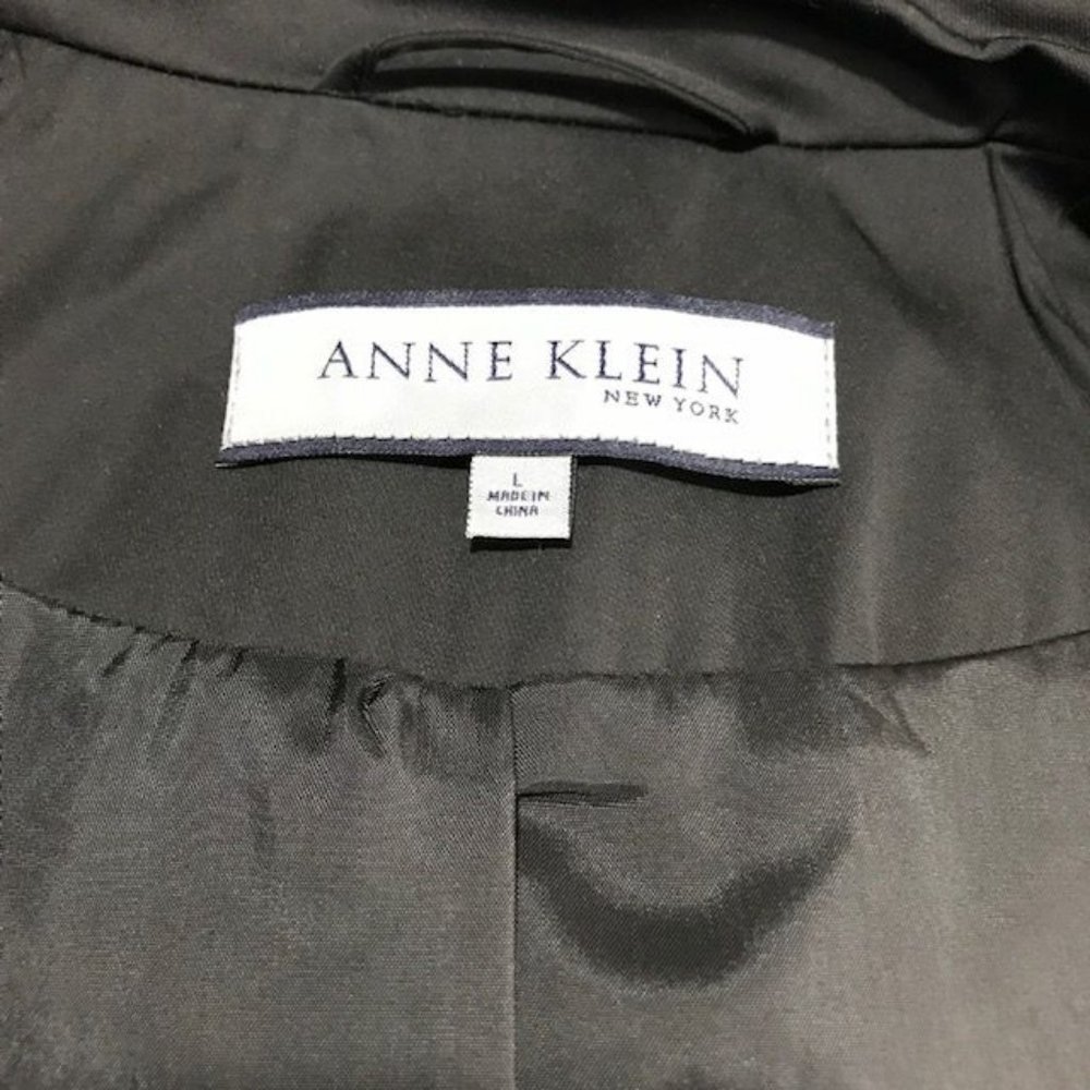 Anne Klein Black Milano Nights Cotton Blend Pea Coat - Picture 12 of 13